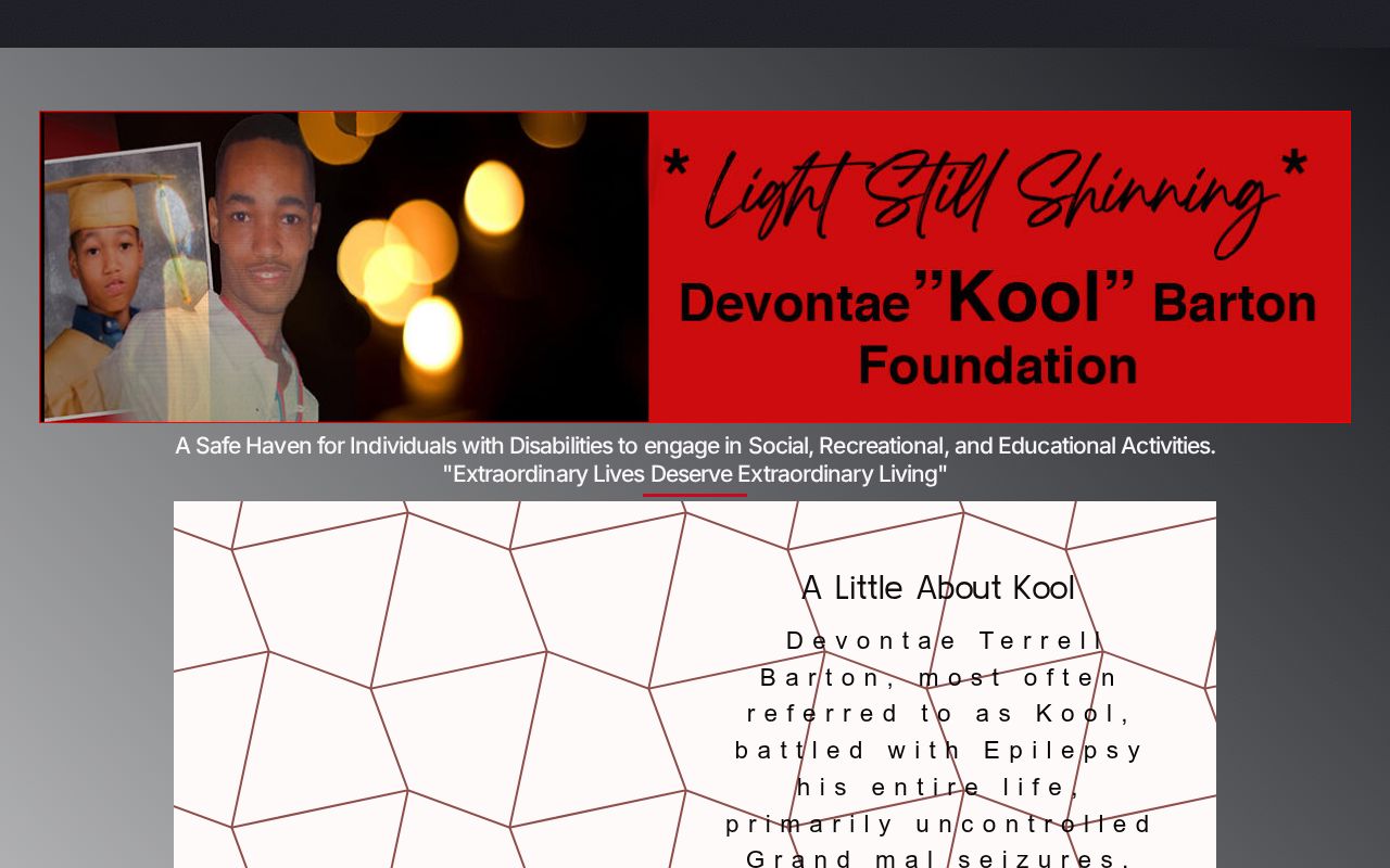 Devontoe Devontae KOOL Barton Foundation
